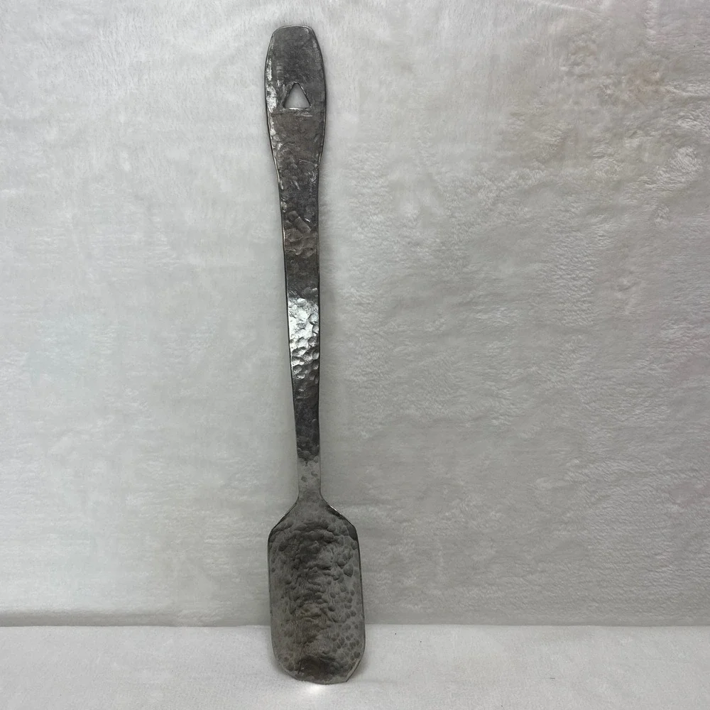 VTG Homemade Hammered Metal Spoon Server Scoop‎ Rustic Kitchen Utensil Farmhouse